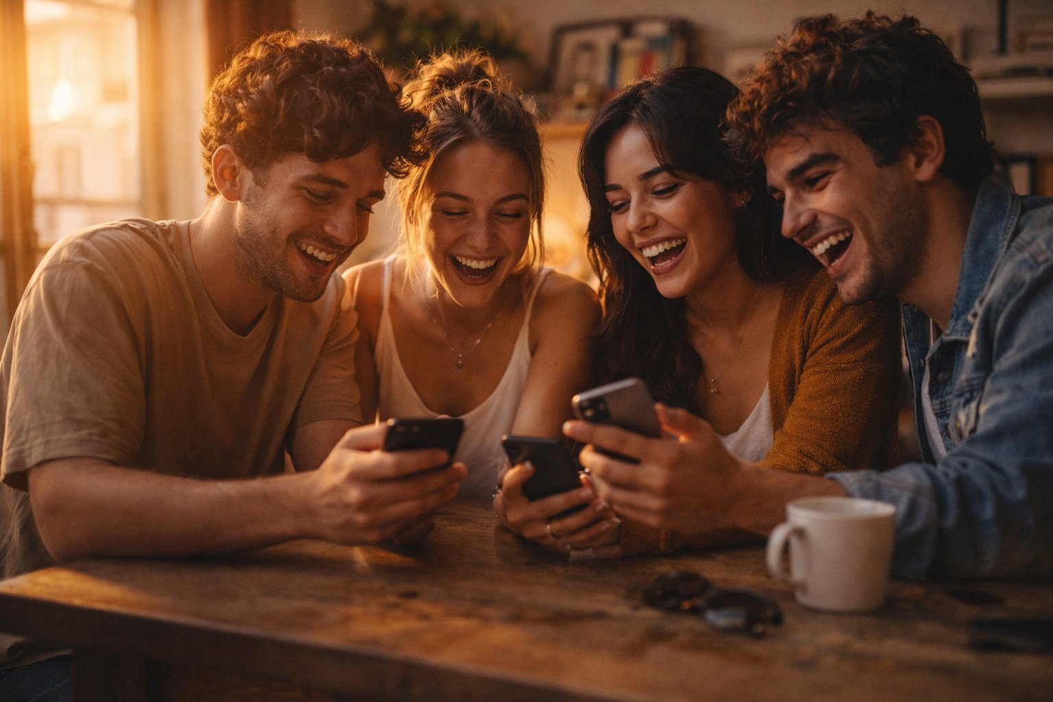 Amis qui jouent à Chenille